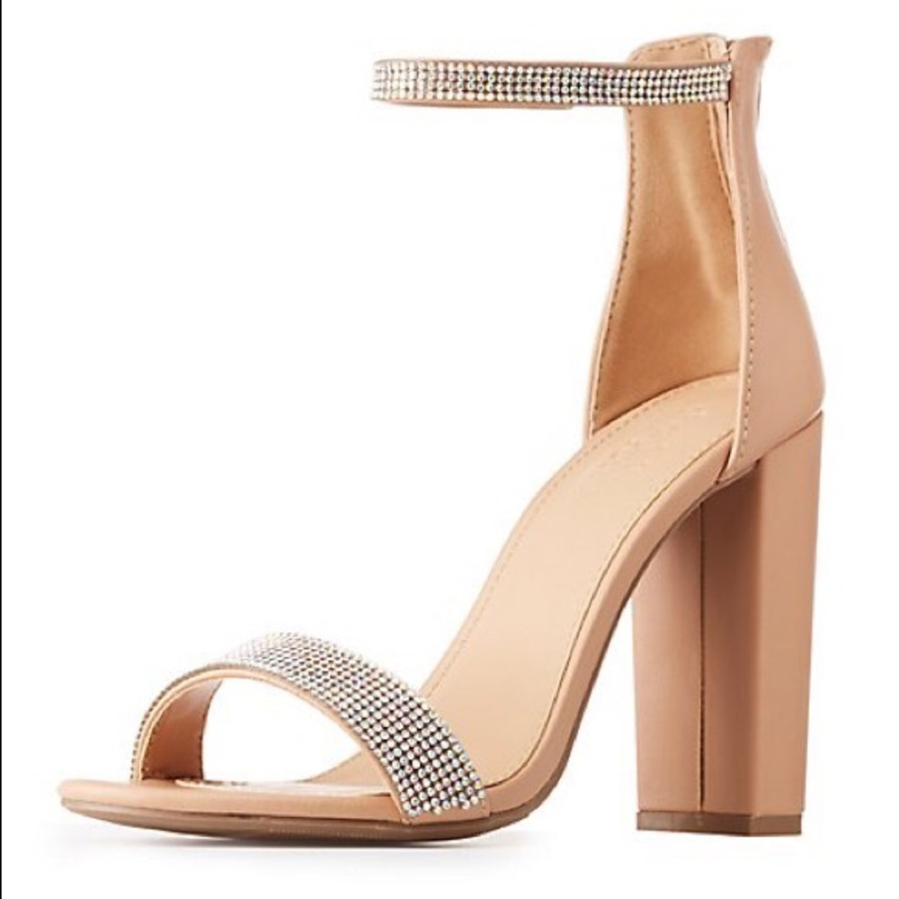 Embellished Ankle Straps Heels